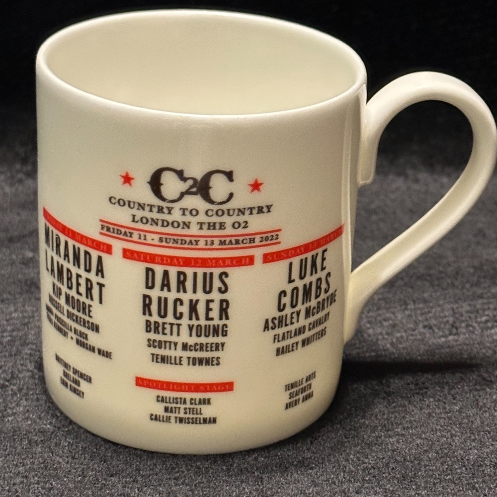 Country 2 Country London  Miranda Lambert Concert Souvenier Cup Mug